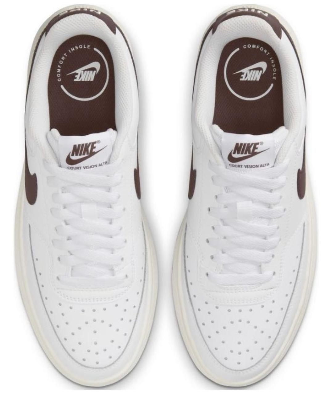 NIKE Белые кожаные кроссовки, фото 3