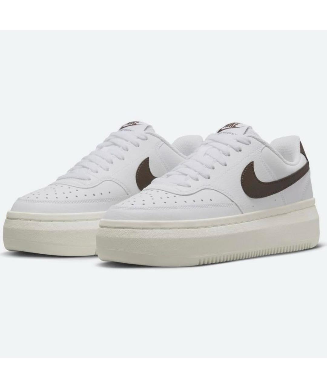 NIKE Белые кожаные кроссовки, фото 2