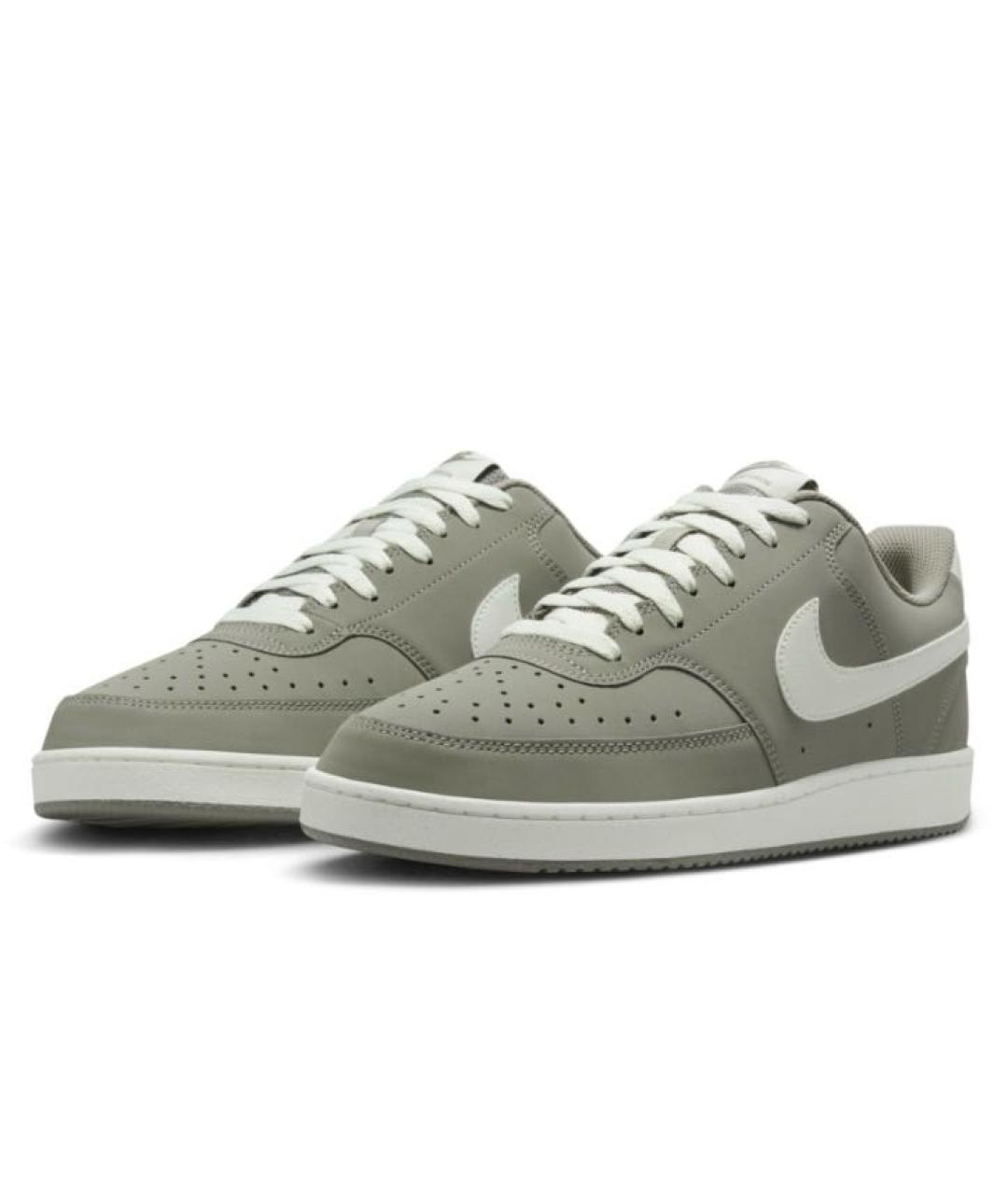 NIKE Хаки кожаные кроссовки, фото 3