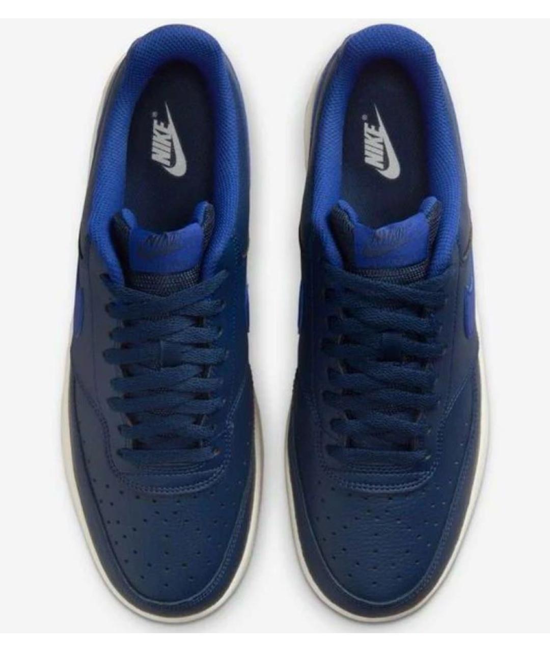 NIKE Темно-синие кожаные кроссовки, фото 2