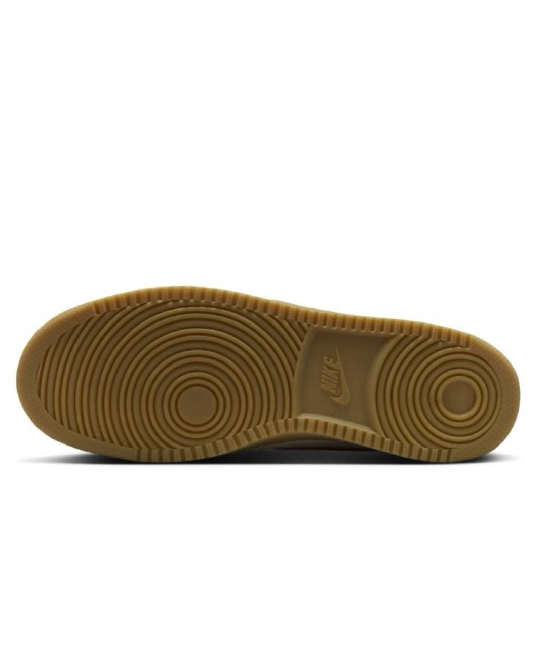 NIKE Бежевые кожаные кроссовки, фото 5