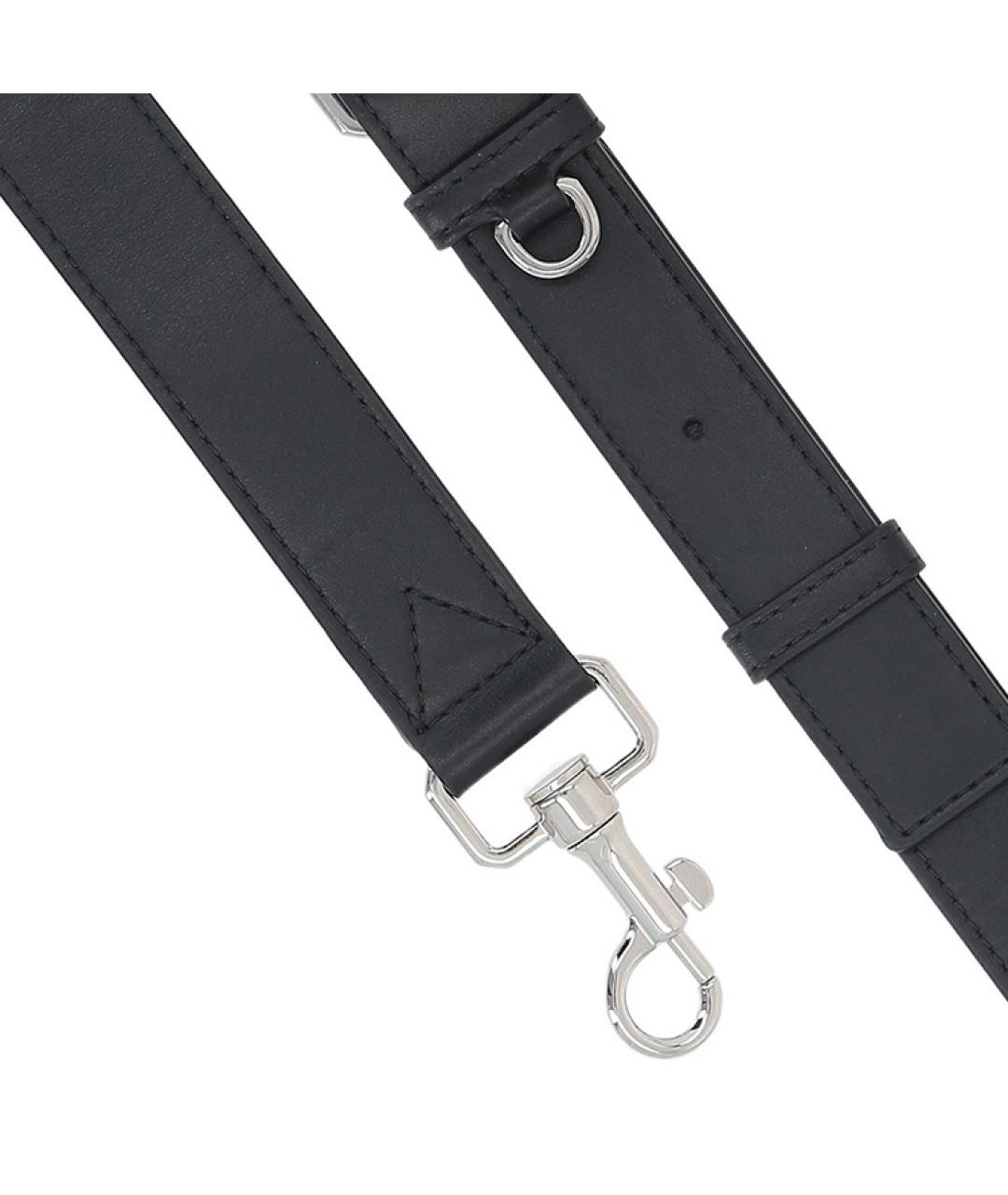 BOTTEGA VENETA Черная кожаная сумка на плечо, фото 5