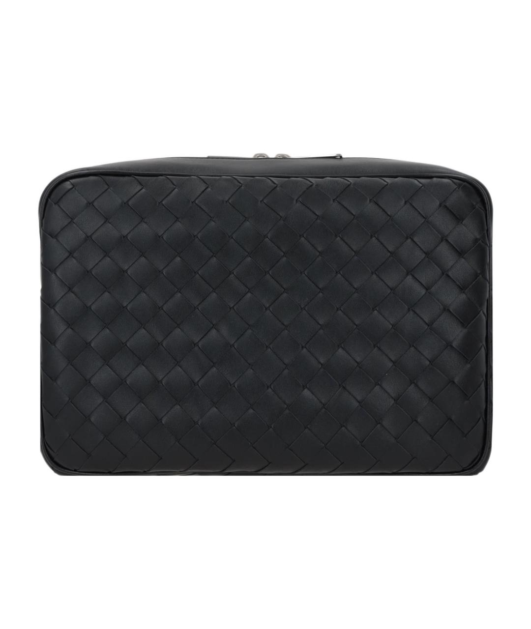 BOTTEGA VENETA Черная кожаная сумка на плечо, фото 3