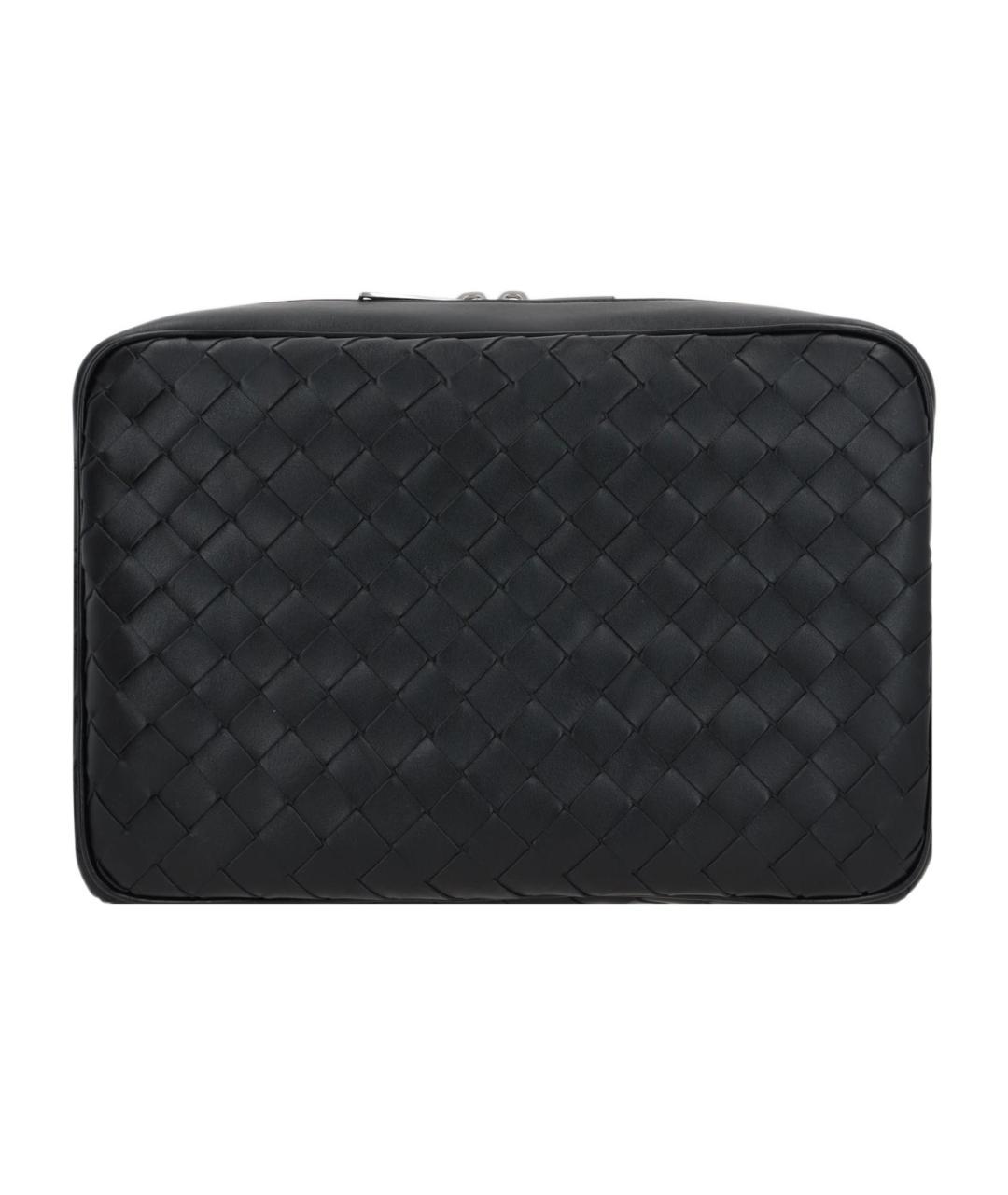 BOTTEGA VENETA Черная кожаная сумка на плечо, фото 1