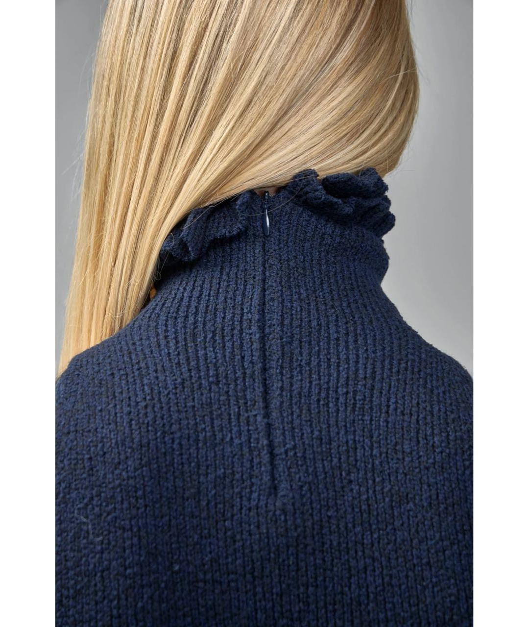 ALAIA Темно-синяя шерстяная жилетка, фото 6