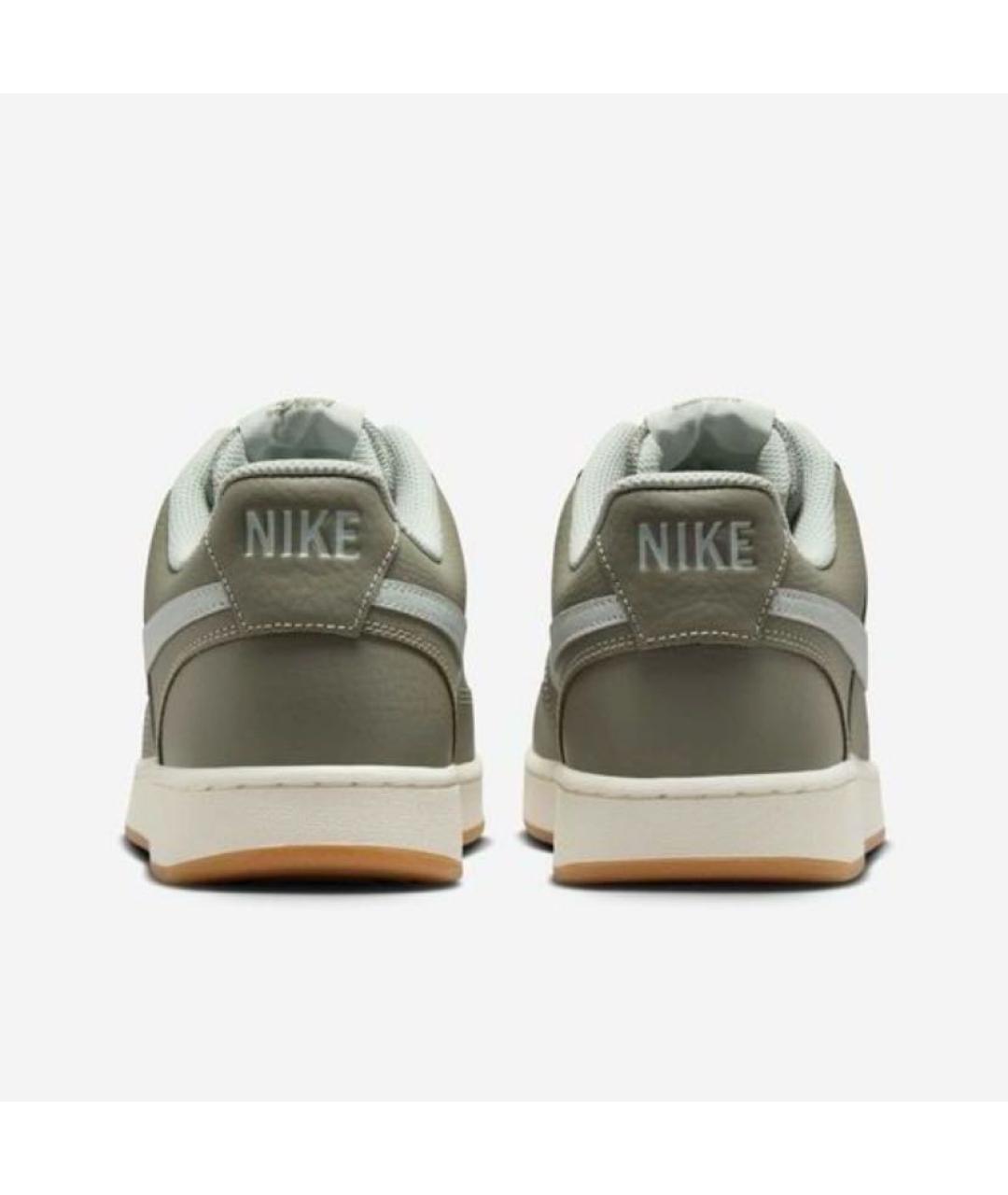 NIKE Хаки кожаные кроссовки, фото 4