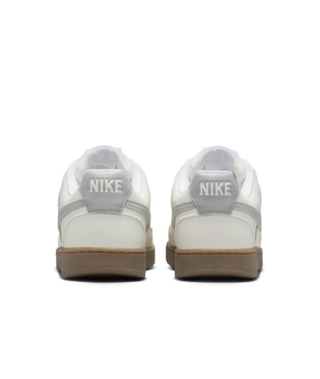 NIKE Бежевые кожаные кроссовки, фото 3