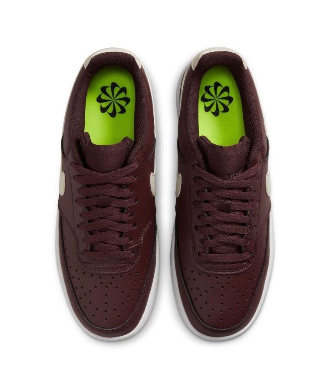 NIKE Бордовые кожаные кроссовки, фото 2