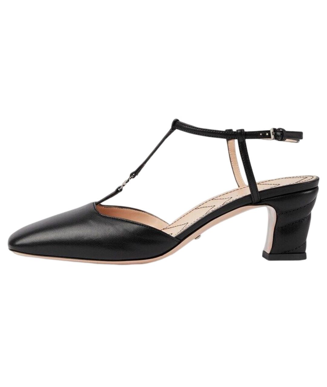 GUCCI Черные кожаные туфли, фото 6