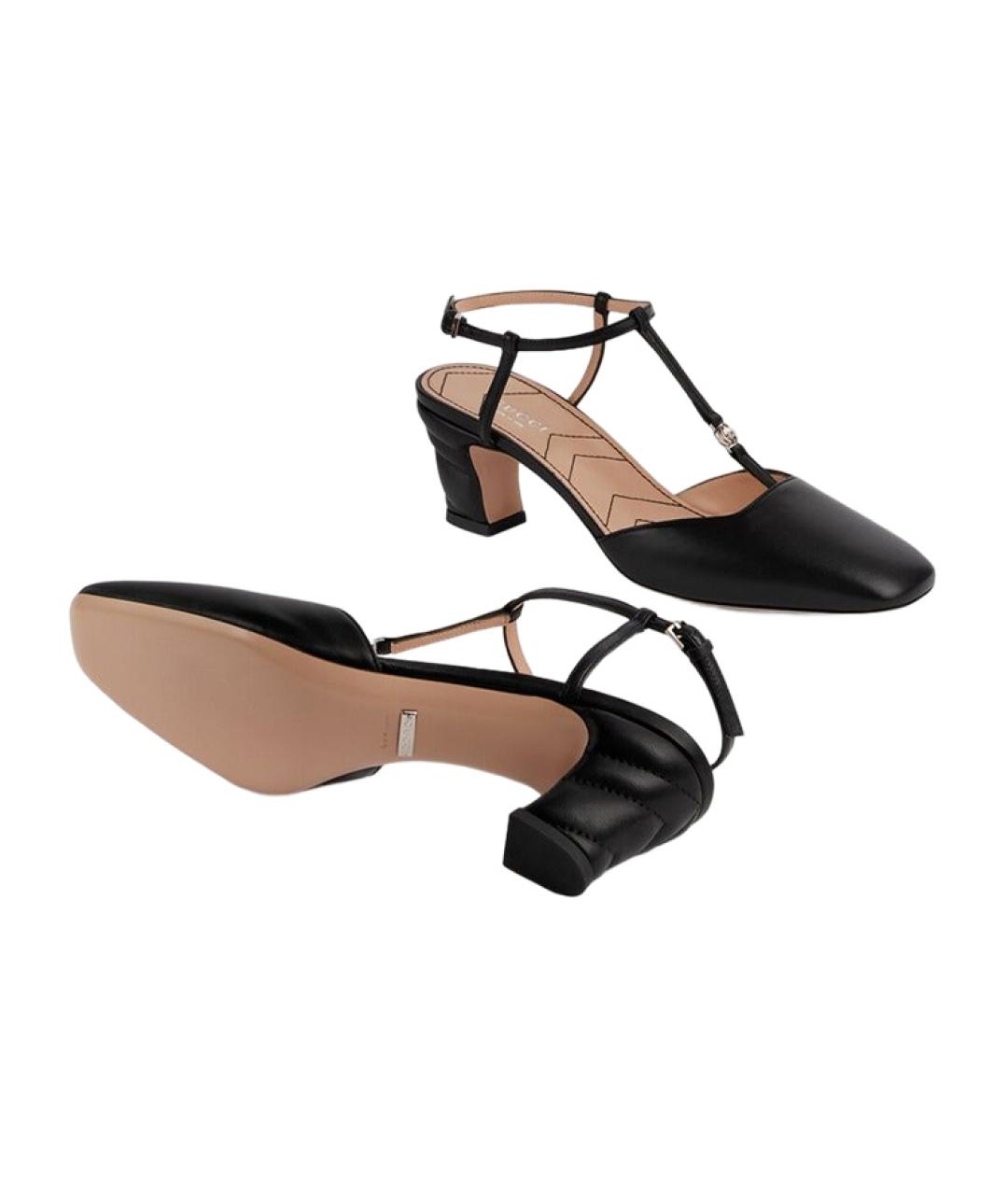 GUCCI Черные кожаные туфли, фото 5