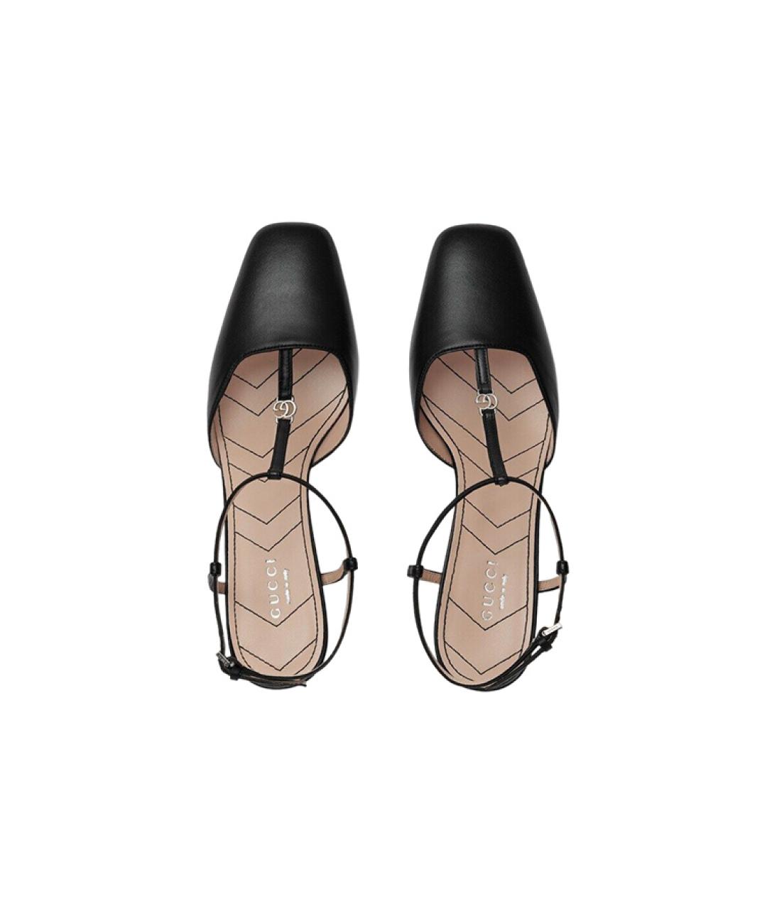 GUCCI Черные кожаные туфли, фото 3