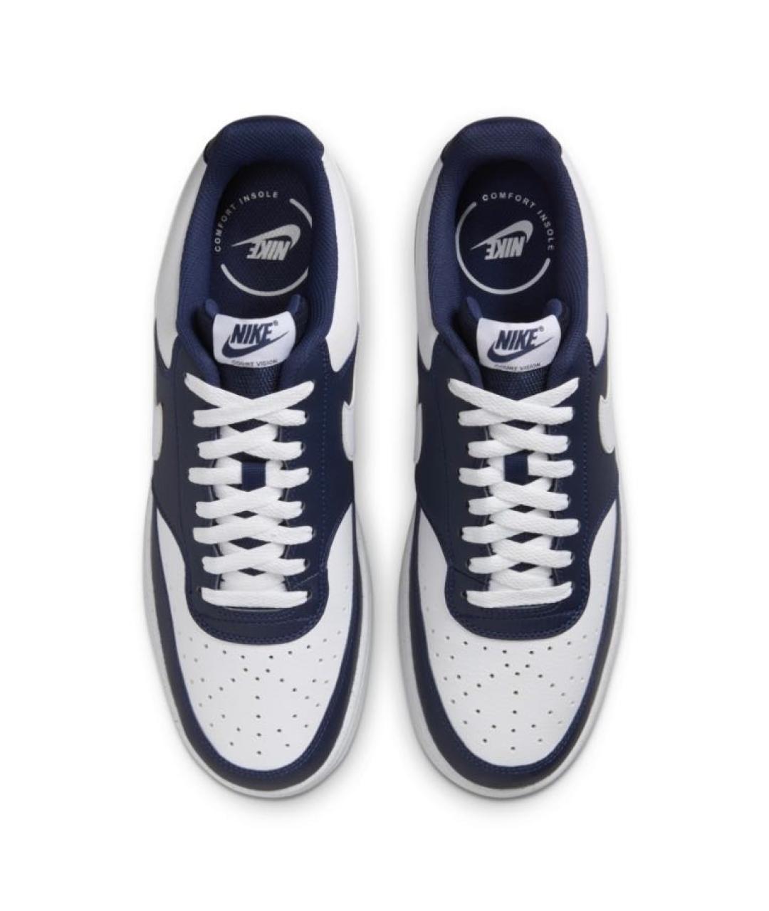 NIKE Темно-синие кожаные кроссовки, фото 2