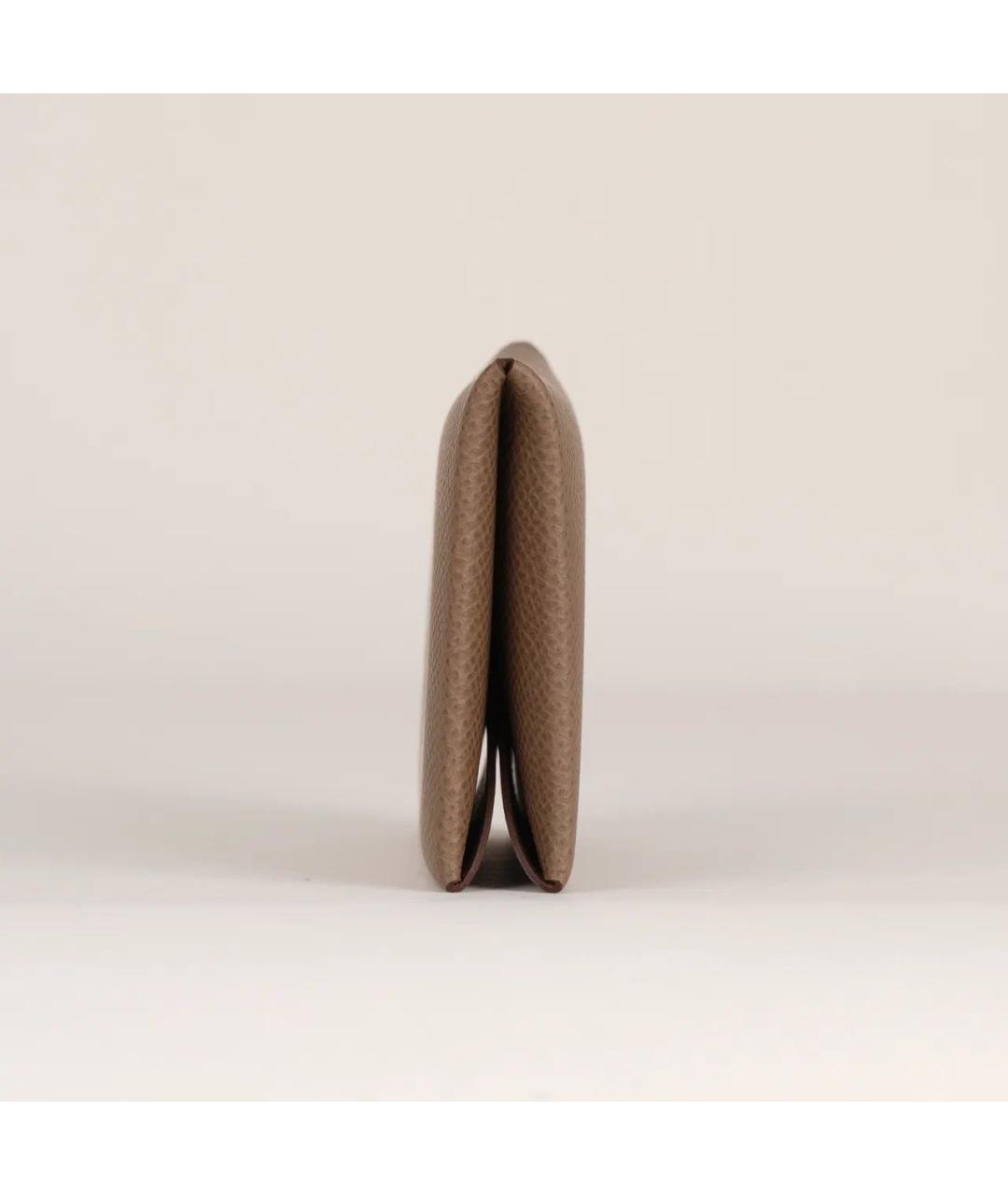 HERMES Бежевый кожаный кардхолдер, фото 6