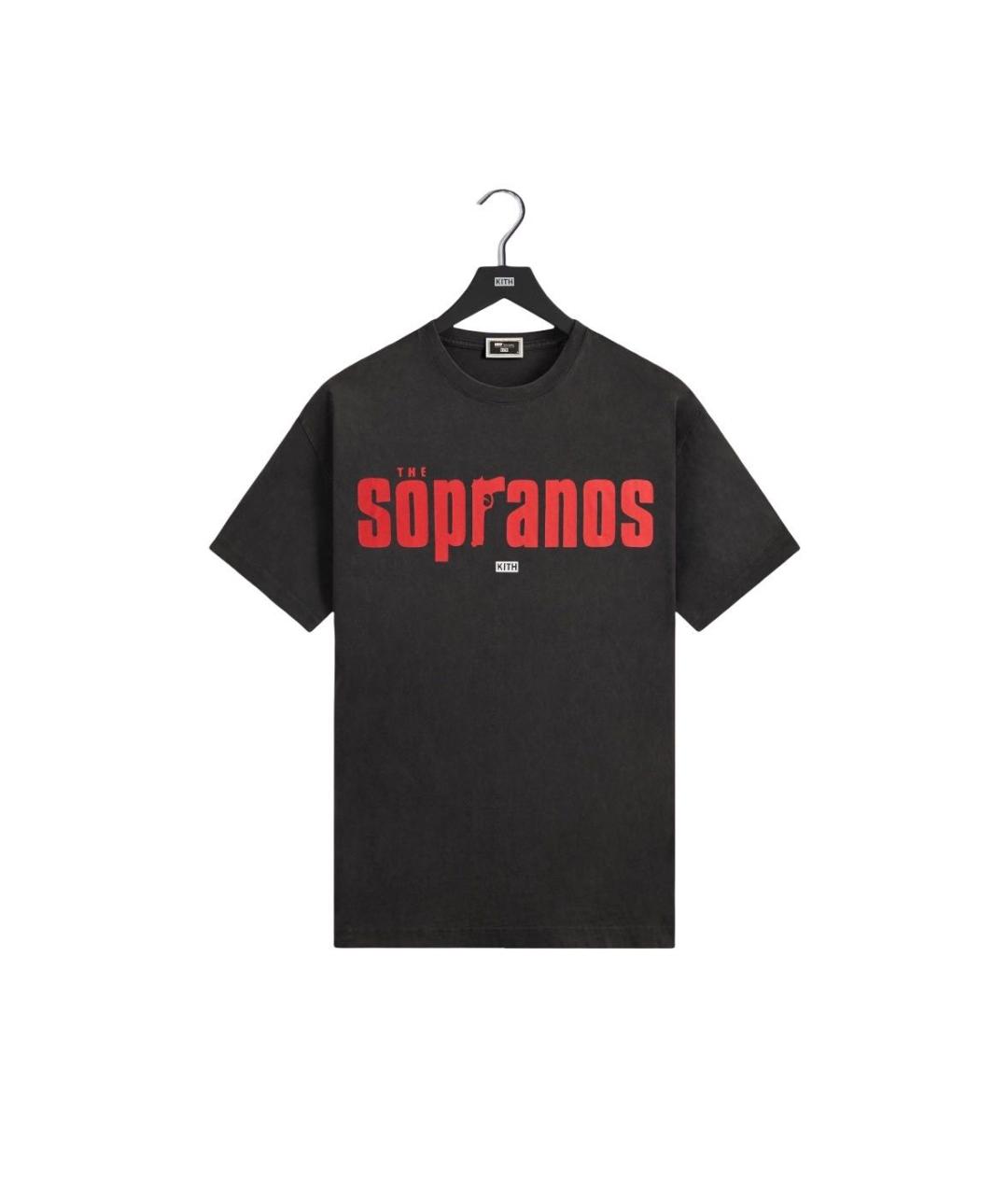 KITH Черная хлопковая футболка, фото 5