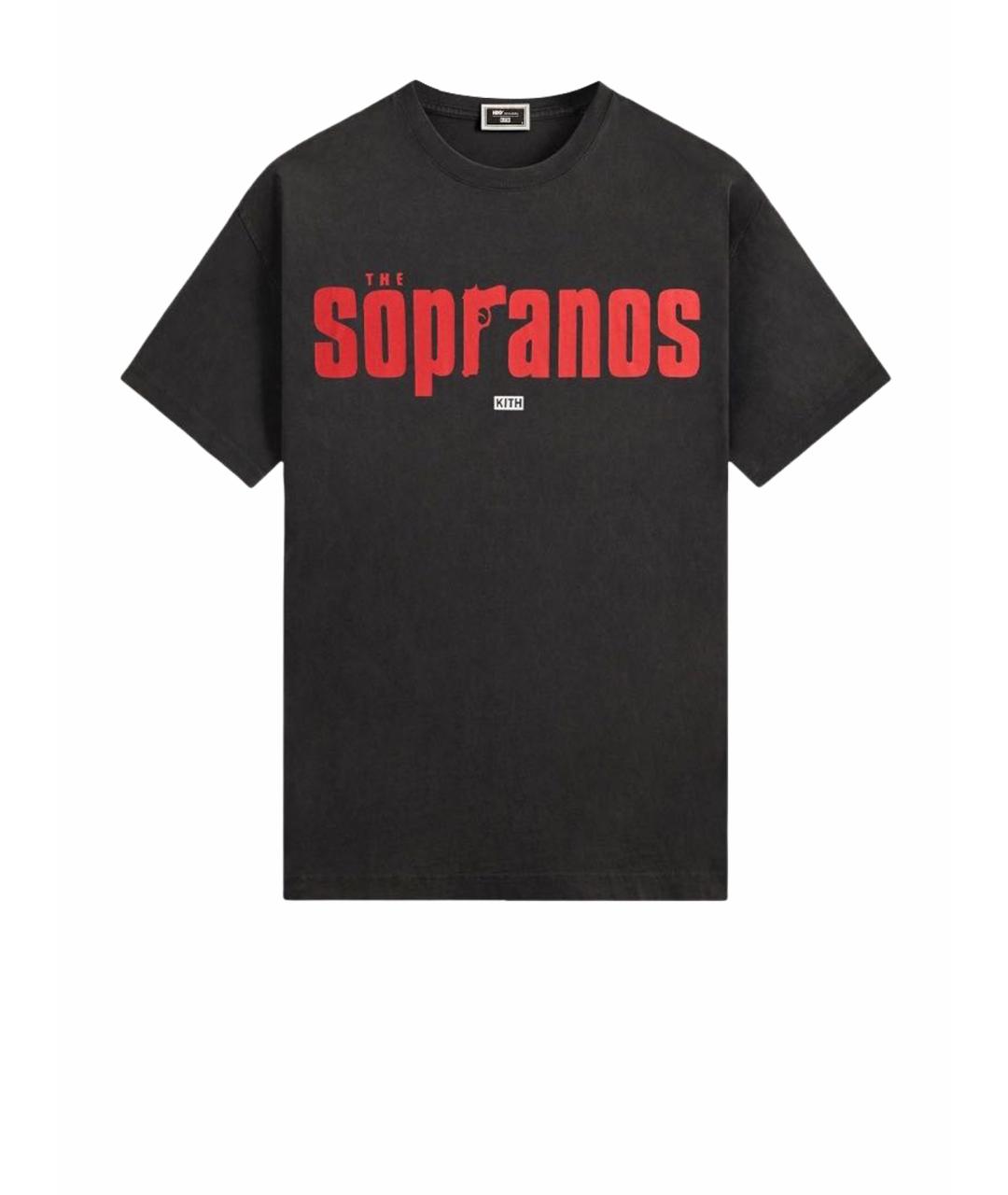 KITH Черная хлопковая футболка, фото 1