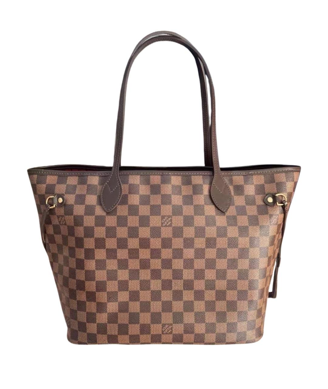 LOUIS VUITTON Коричневая кожаная сумка тоут, фото 1