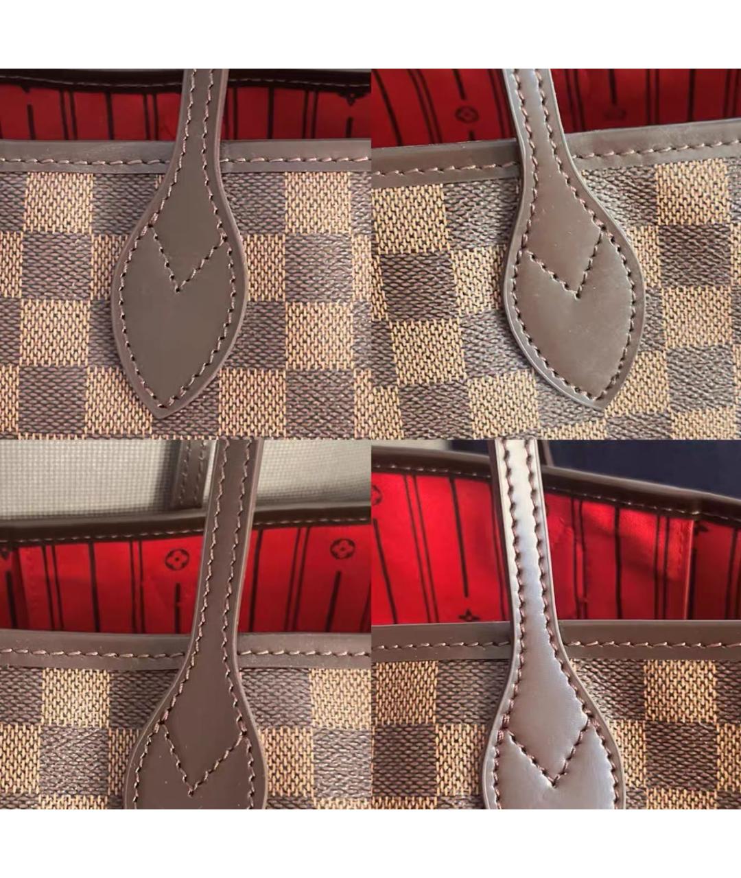 LOUIS VUITTON Коричневая кожаная сумка тоут, фото 3