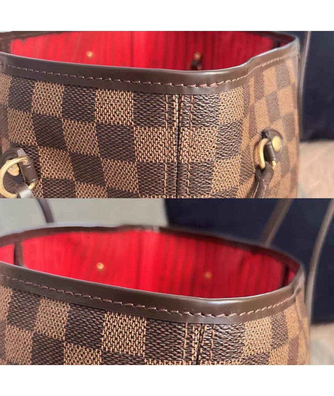 LOUIS VUITTON Коричневая кожаная сумка тоут, фото 4