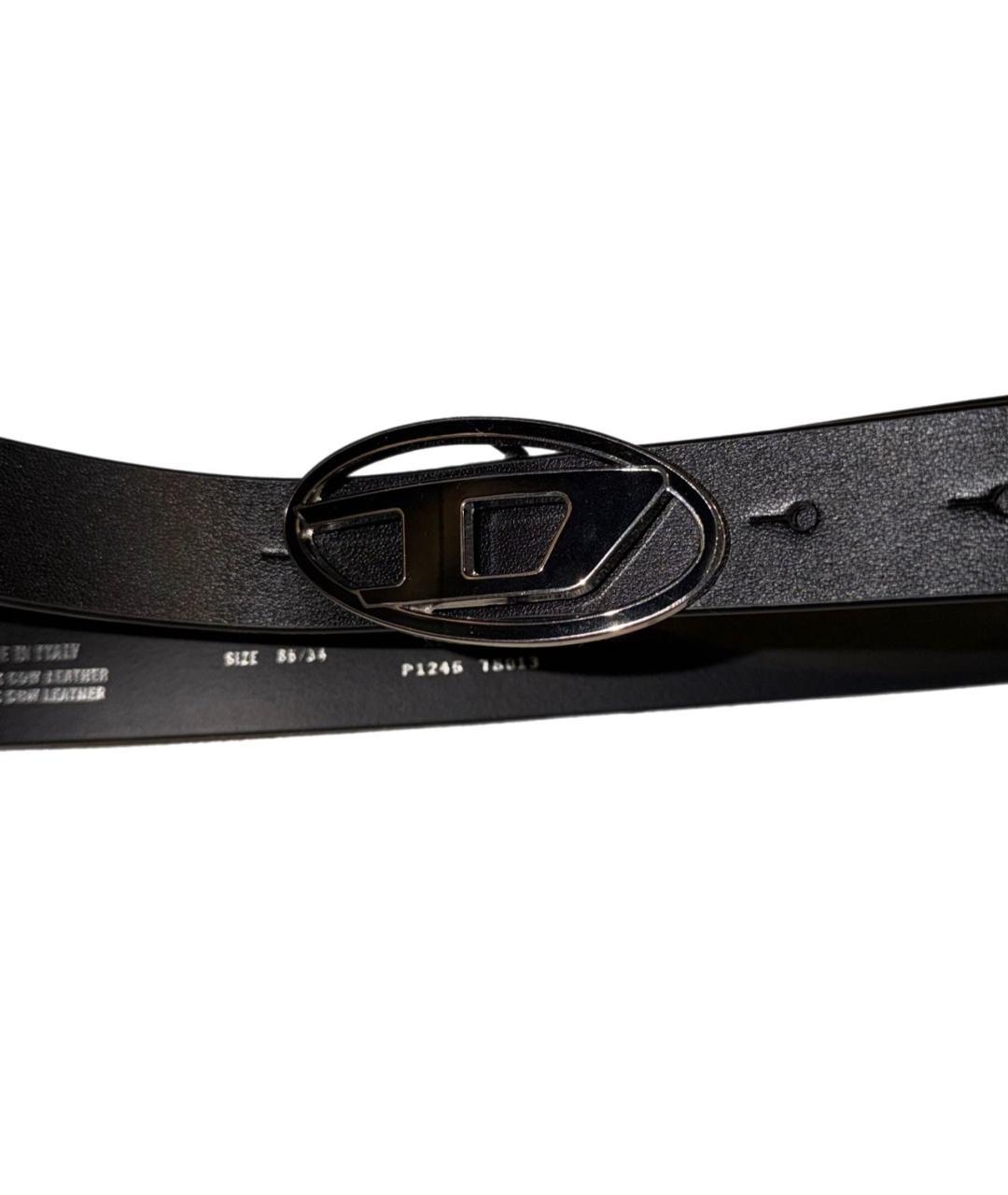 DIESEL Черный кожаный ремень, фото 2