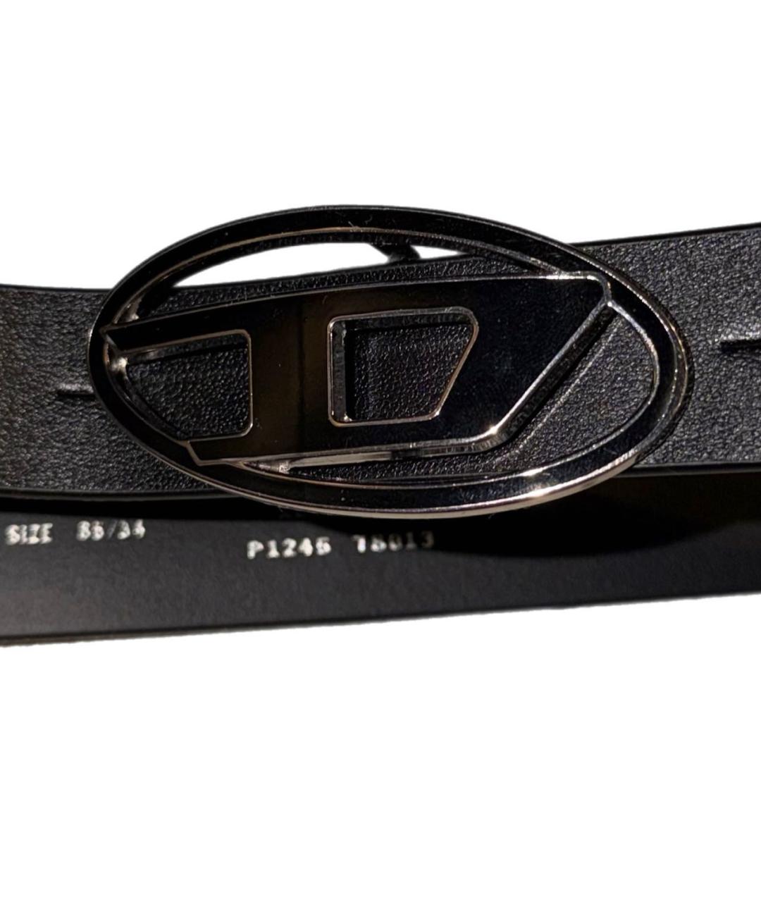 DIESEL Черный кожаный ремень, фото 3