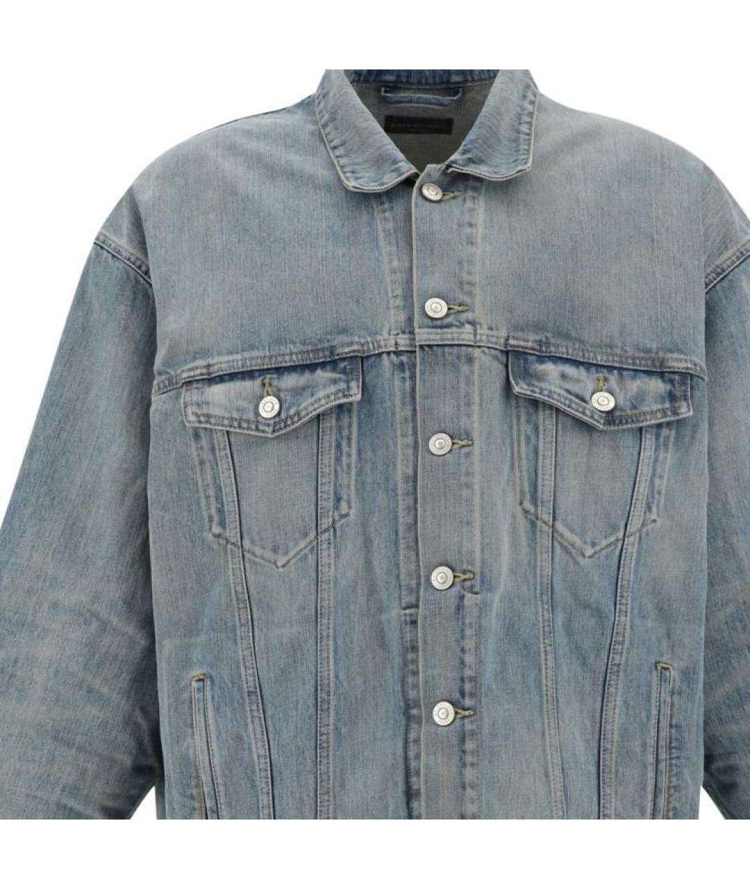 BALENCIAGA Синяя деним куртка, фото 3