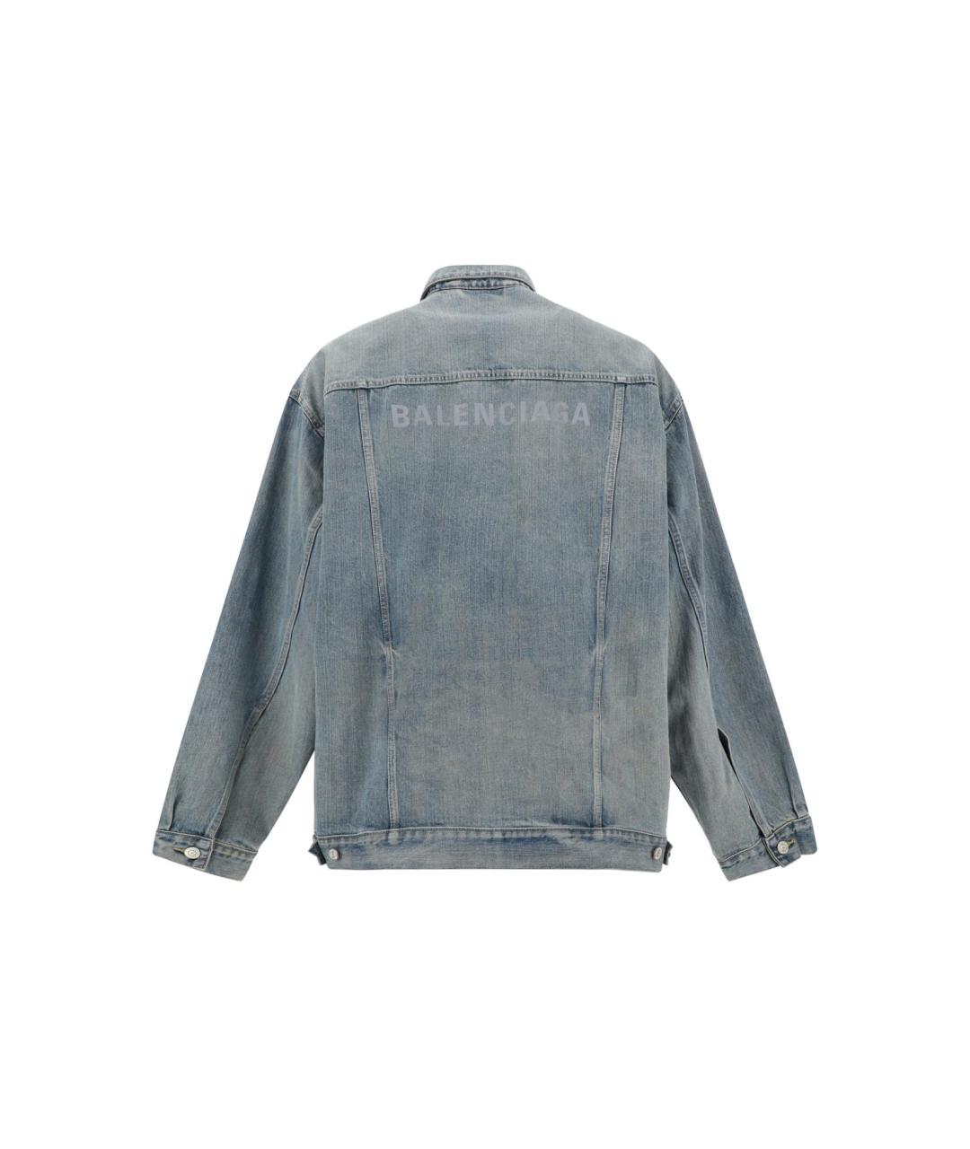 BALENCIAGA Синяя деним куртка, фото 2
