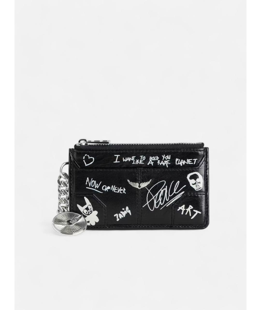 ZADIG & VOLTAIRE Черный кожаный кошелек, фото 9