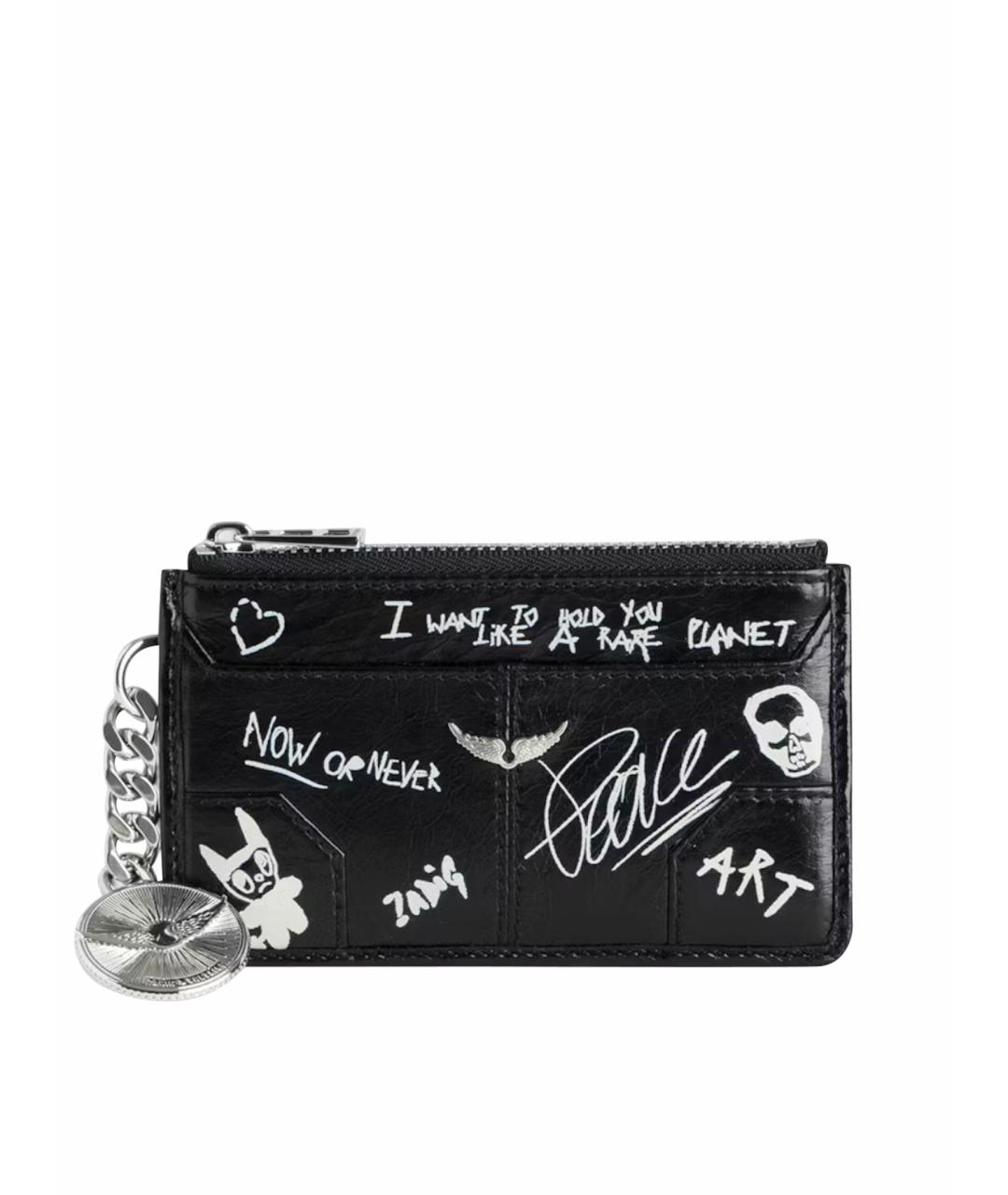 ZADIG & VOLTAIRE Черный кожаный кошелек, фото 1