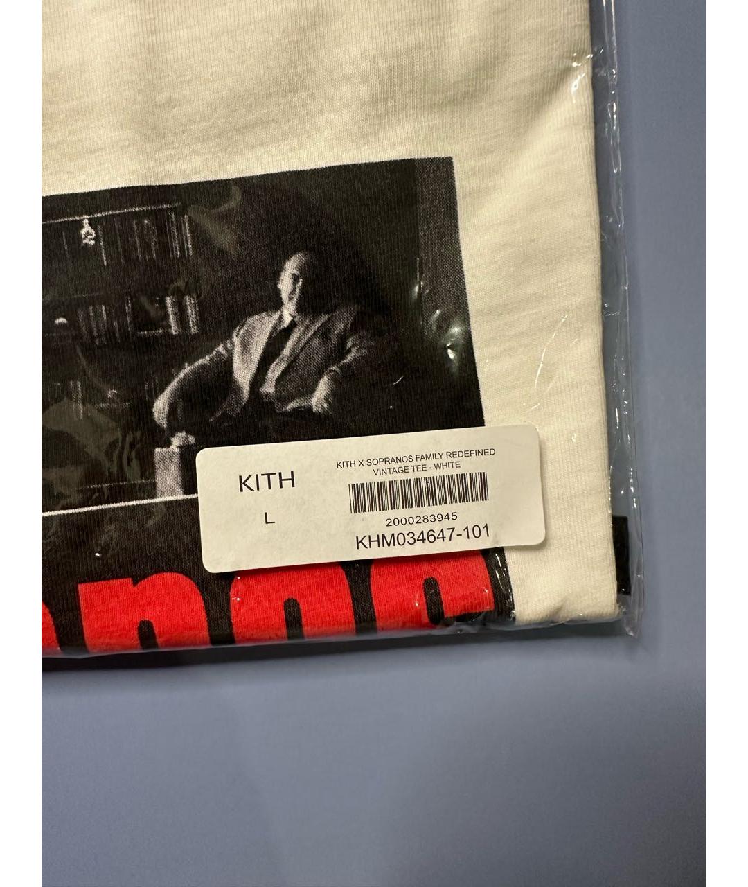 KITH Белая хлопковая футболка, фото 3