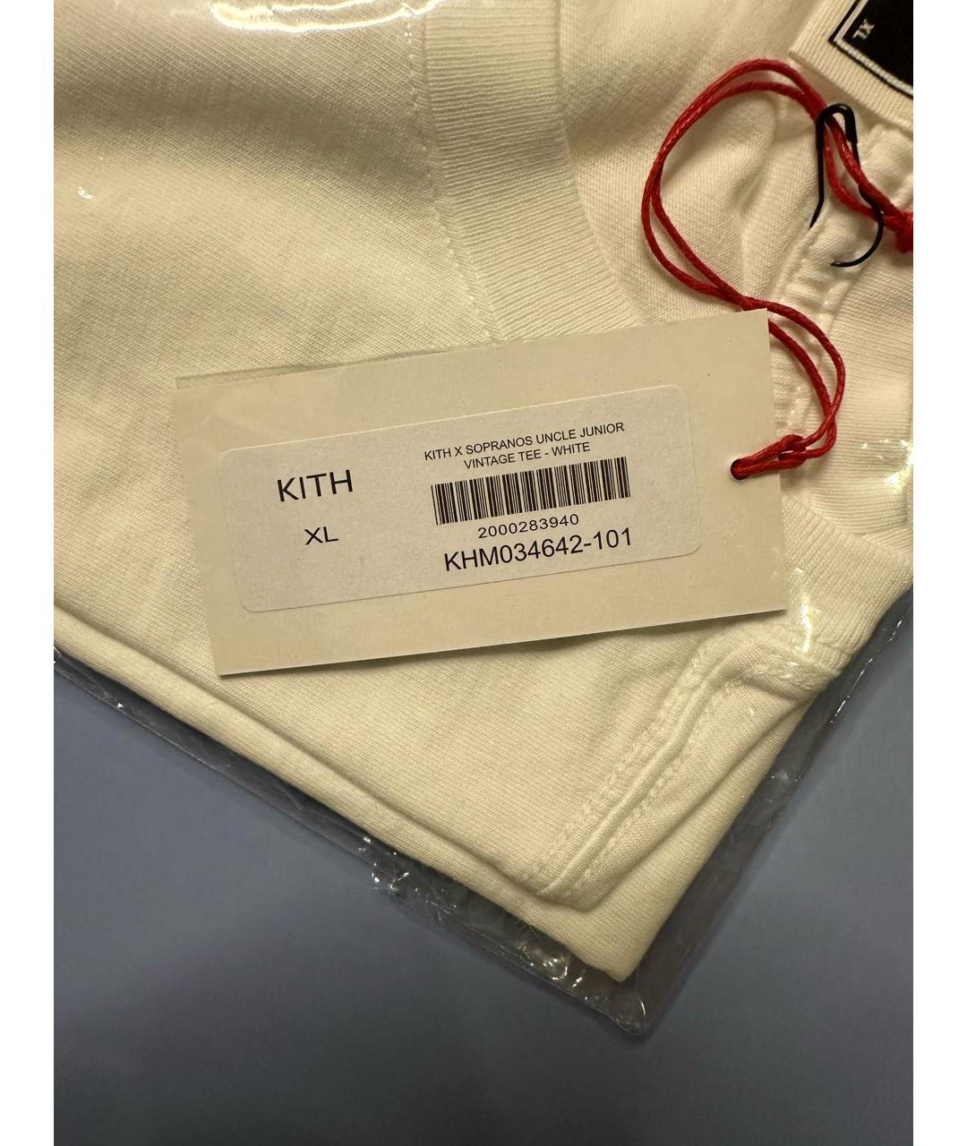 KITH Белая хлопковая футболка, фото 4