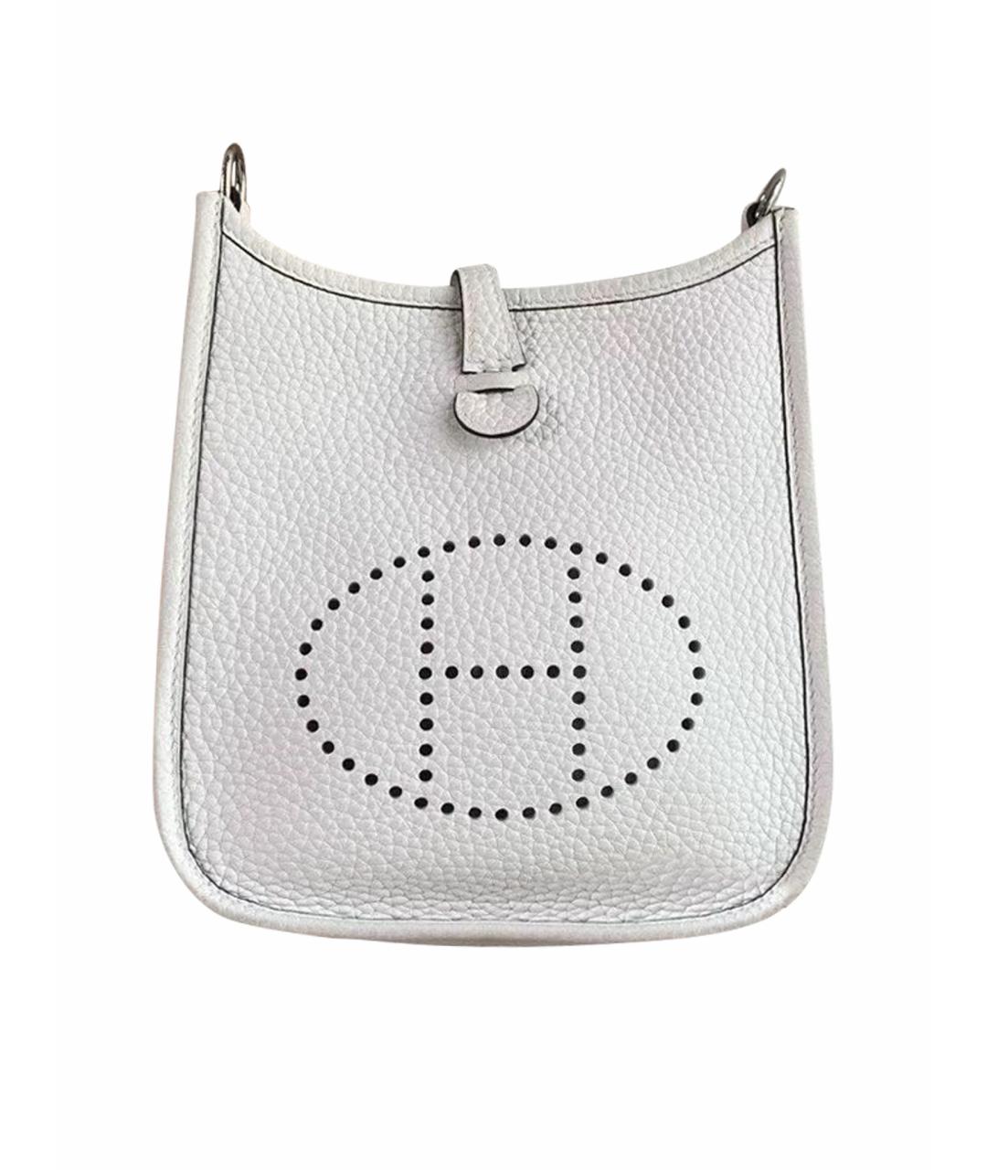 HERMES Белая кожаная сумка через плечо, фото 1