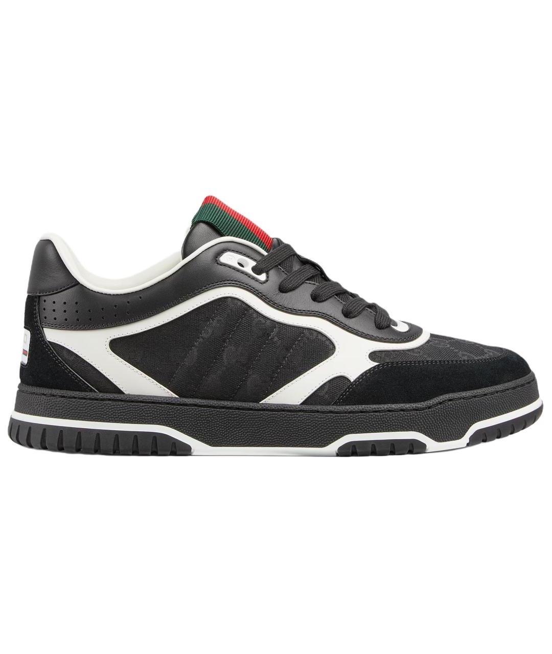 GUCCI Черные текстильные высокие кроссовки / кеды, фото 1