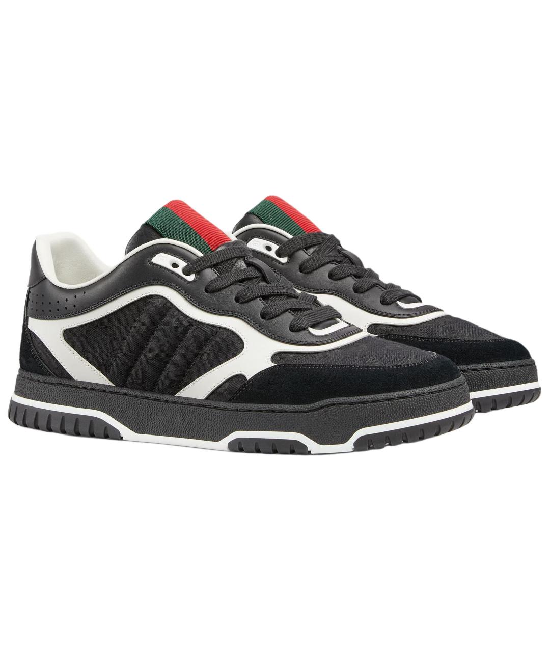 GUCCI Черные текстильные высокие кроссовки / кеды, фото 2