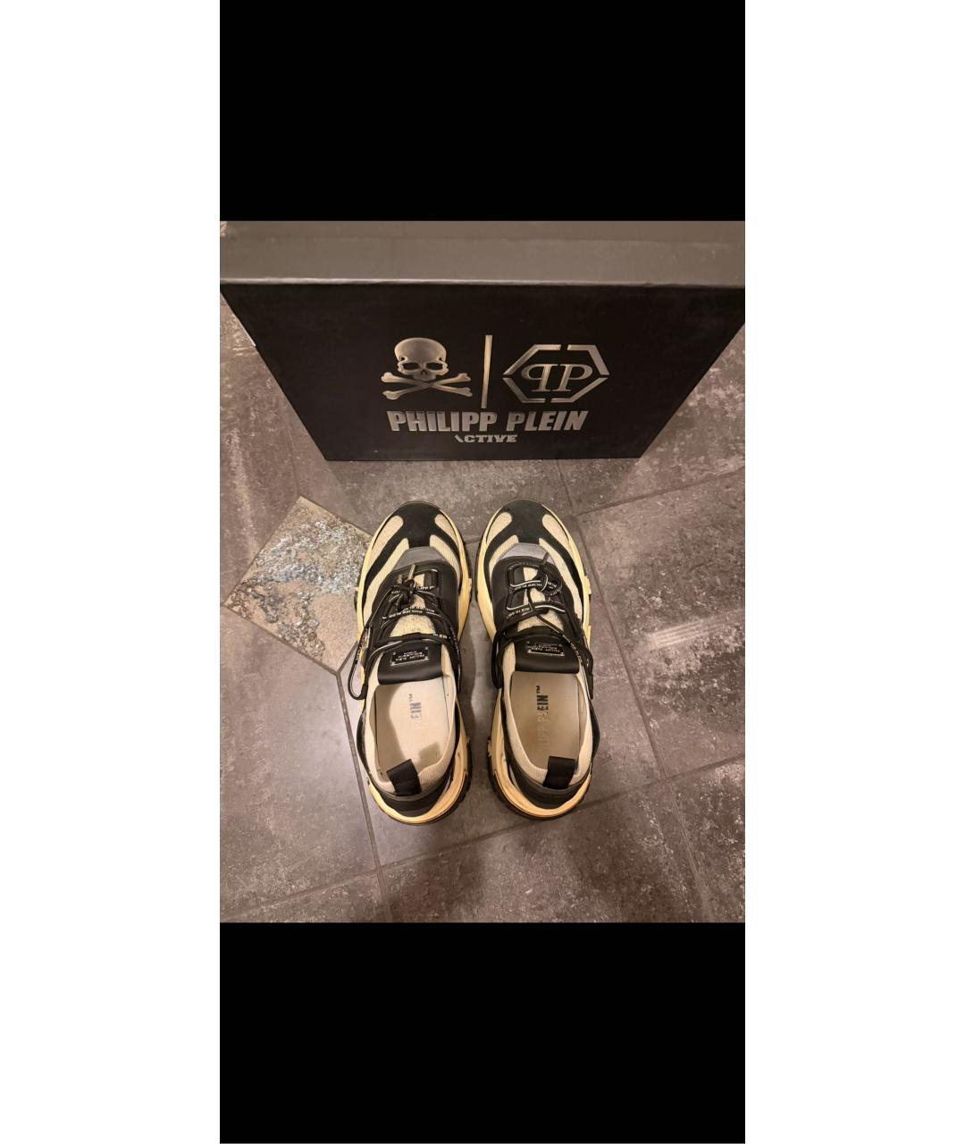 PHILIPP PLEIN Черные замшевые низкие кроссовки / кеды, фото 3