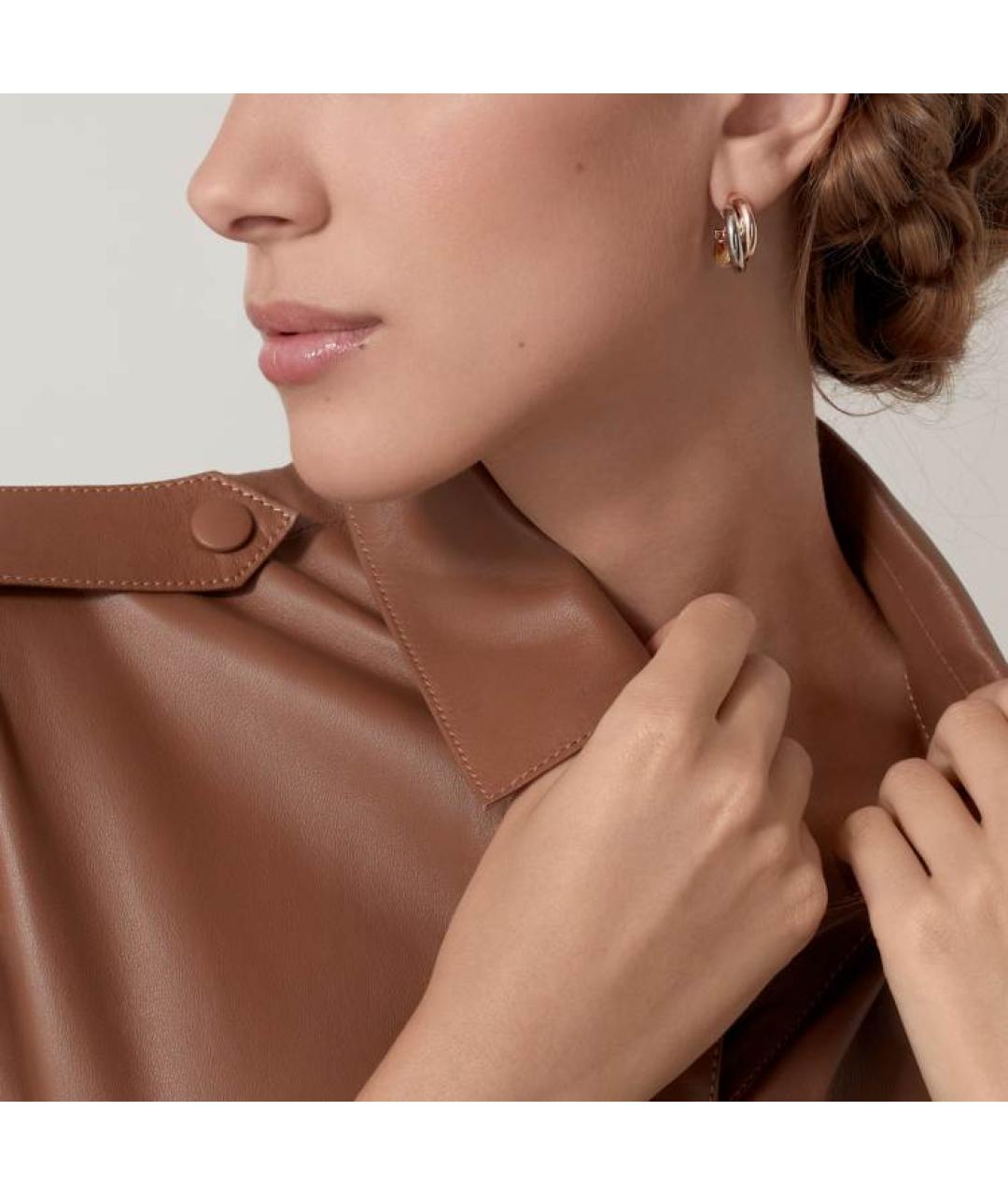 CARTIER Золотые серьги из белого золота, фото 3