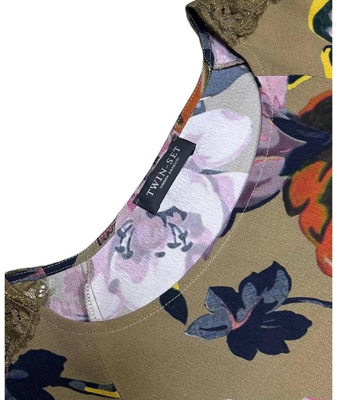 TWIN-SET Мульти вискозная блузы, фото 4