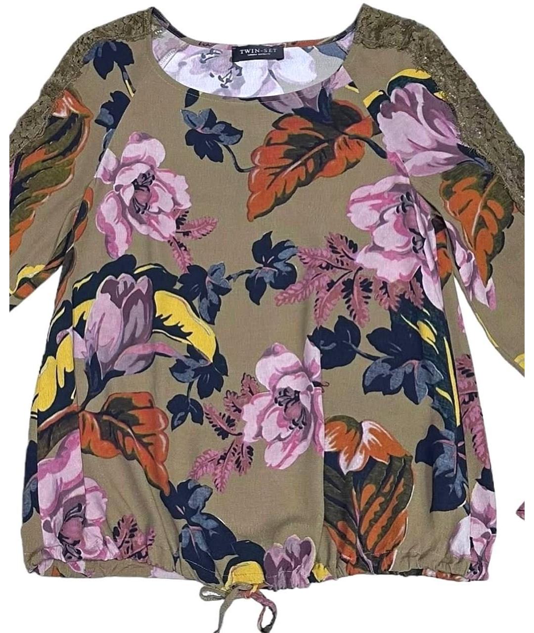 TWIN-SET Мульти вискозная блузы, фото 8