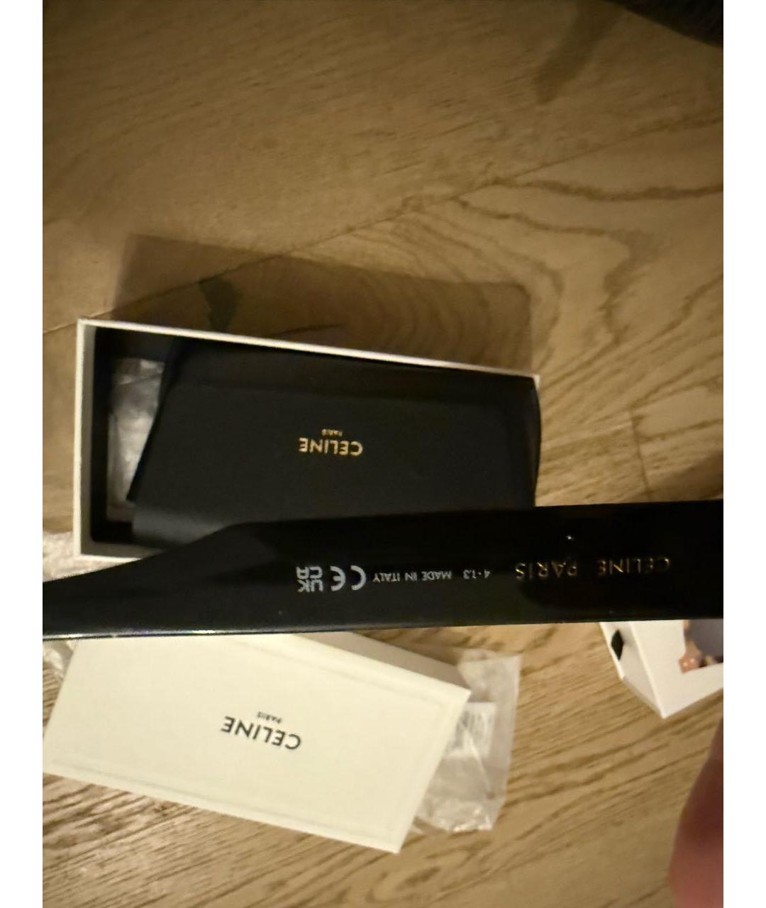 CELINE Черные пластиковые солнцезащитные очки, фото 3