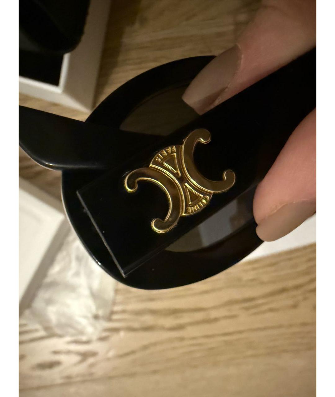 CELINE Черные пластиковые солнцезащитные очки, фото 2