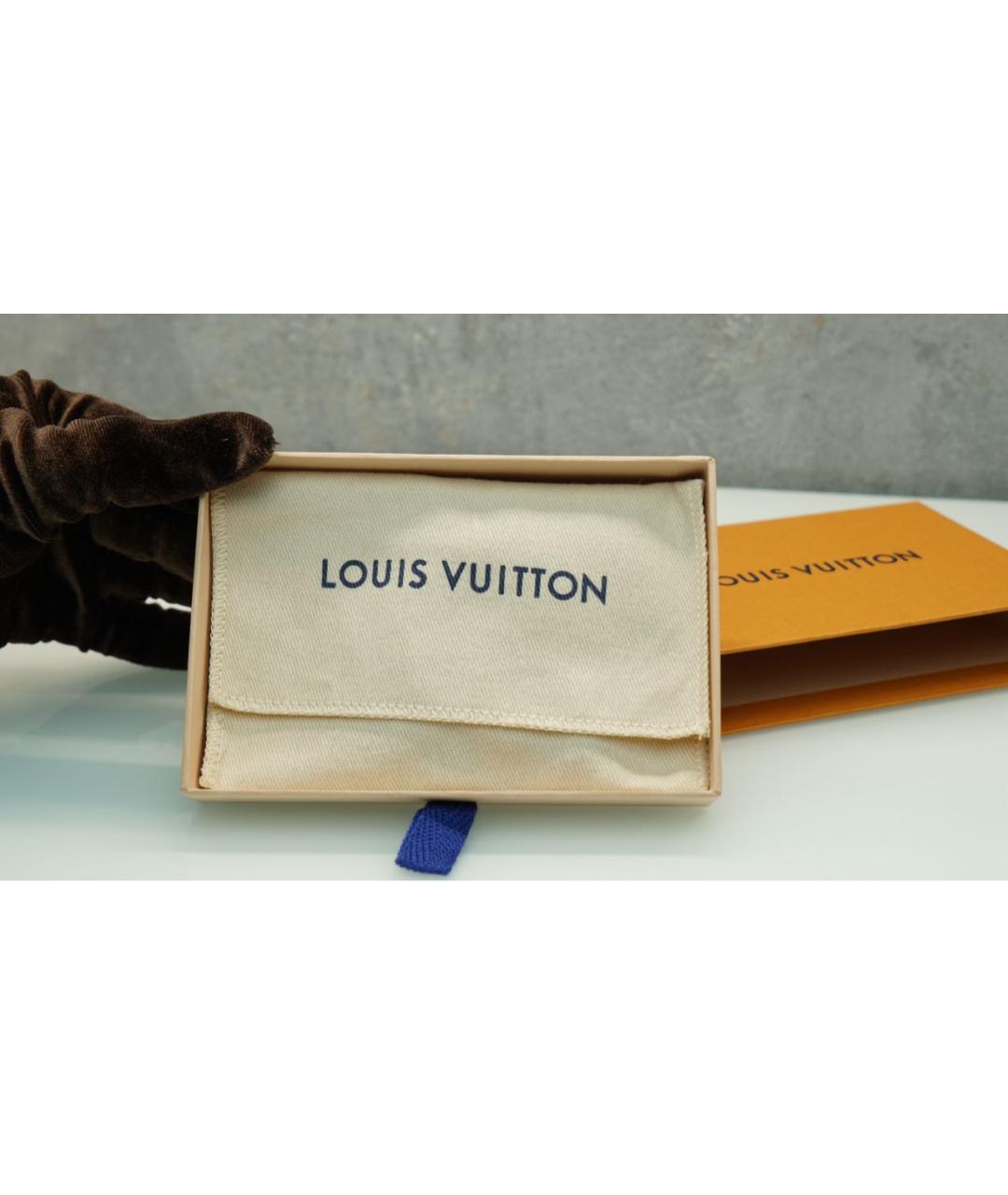 LOUIS VUITTON Бордовый кожаный браслет, фото 4