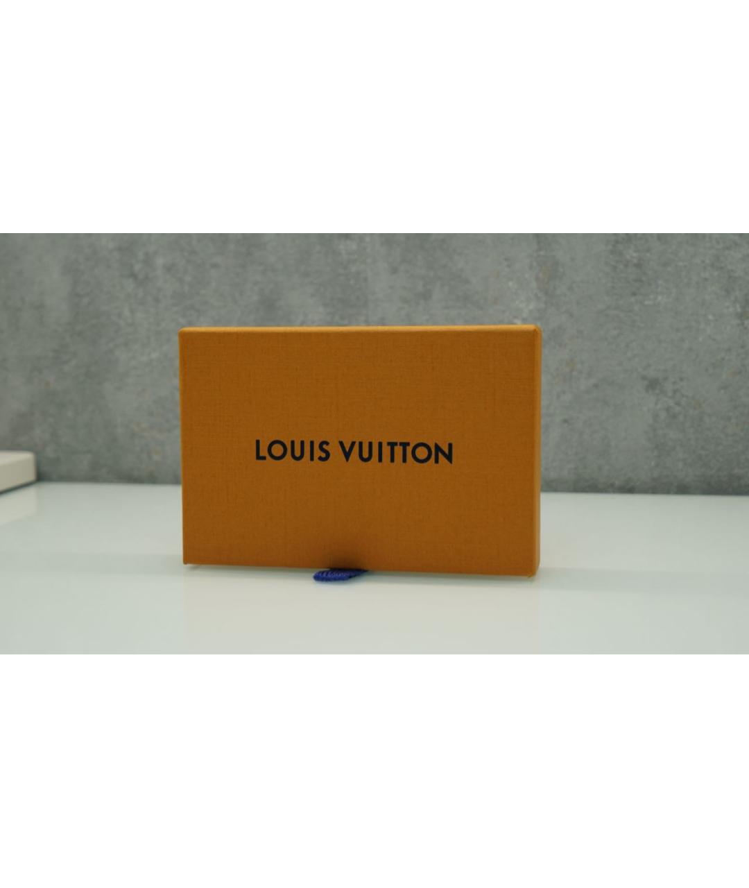 LOUIS VUITTON Бордовый кожаный браслет, фото 5