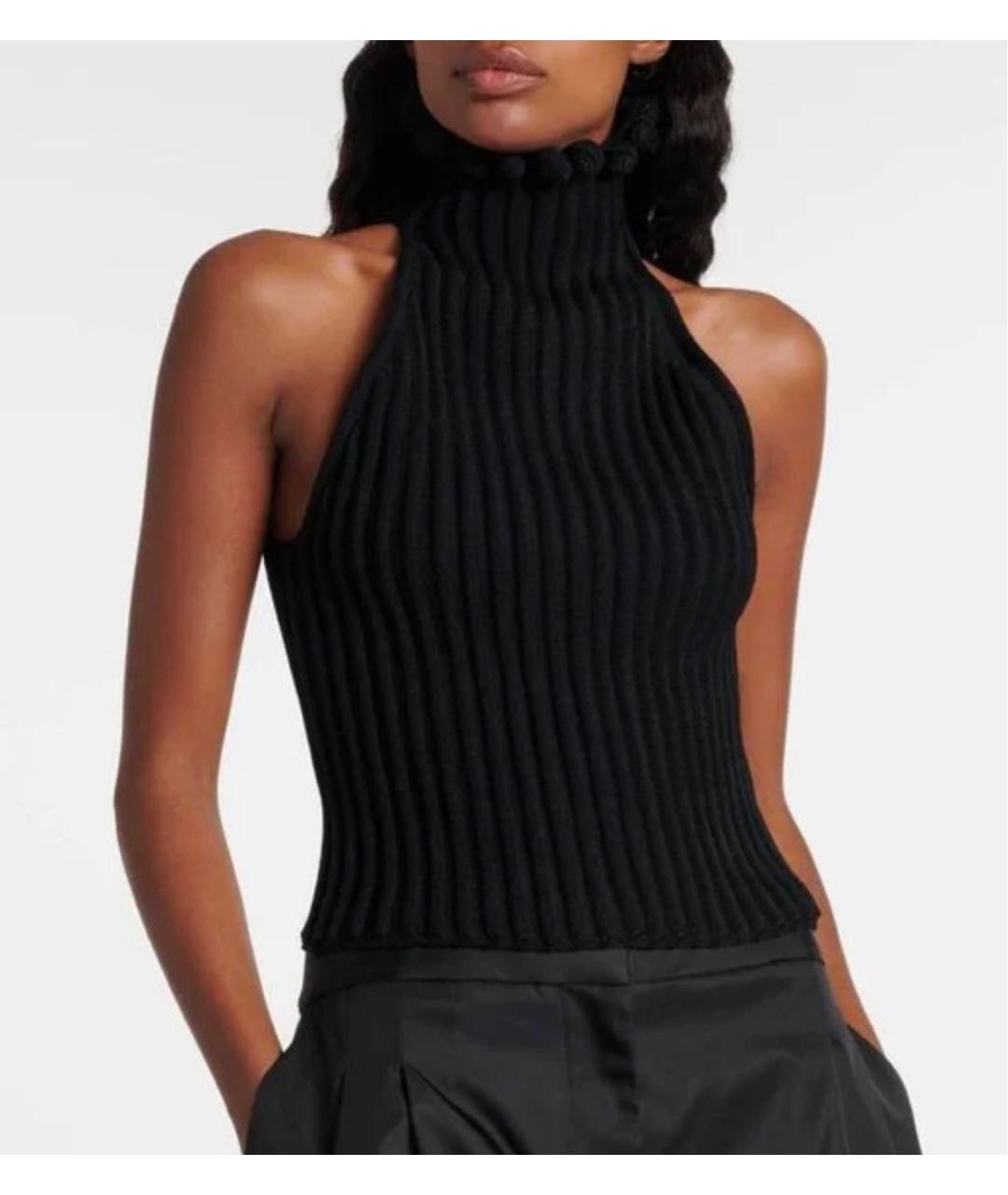 ALAIA Черная вискозная майка, фото 4