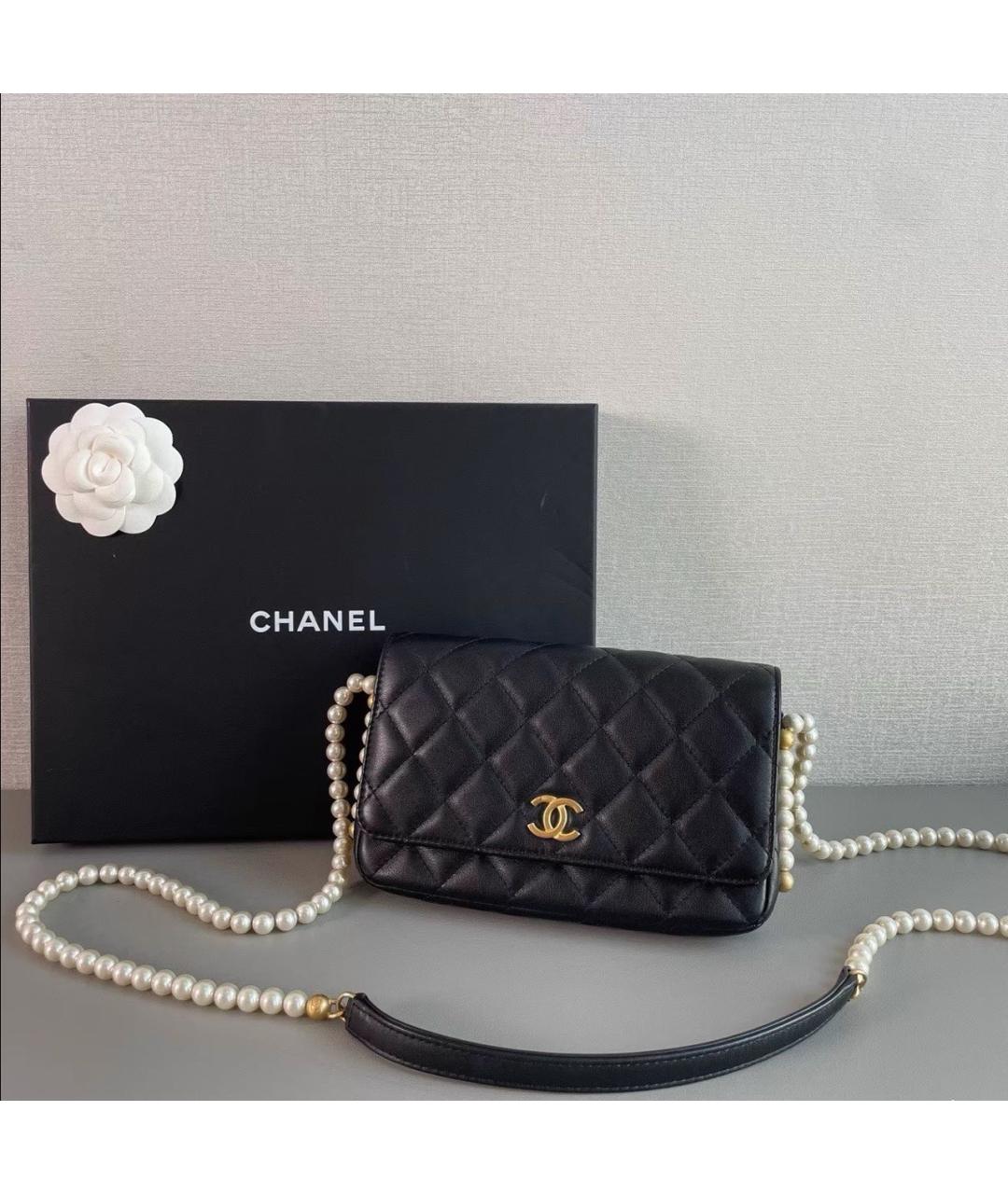 CHANEL Черная кожаная сумка через плечо, фото 3