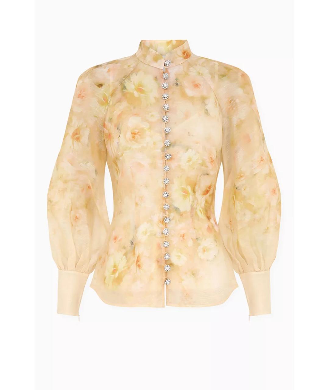 ZIMMERMANN Бежевая льняная блузы, фото 10