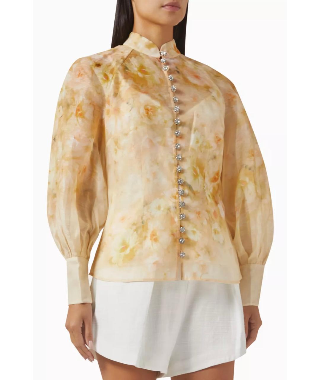 ZIMMERMANN Бежевая льняная блузы, фото 5