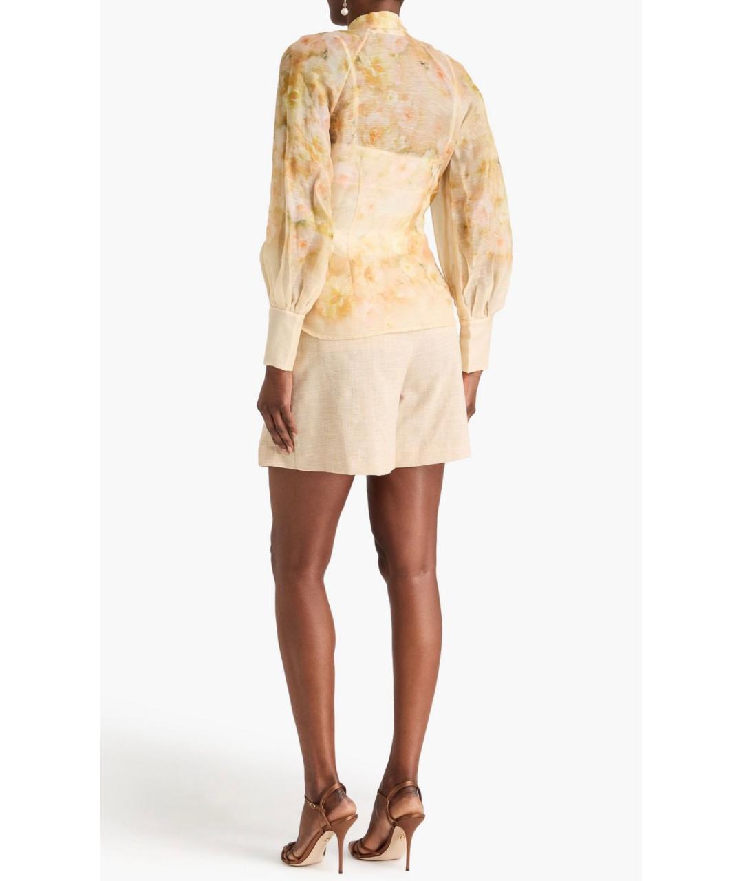 ZIMMERMANN Бежевая льняная блузы, фото 3