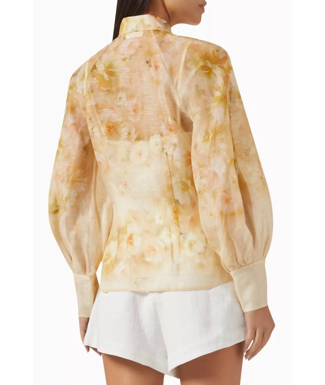 ZIMMERMANN Бежевая льняная блузы, фото 6