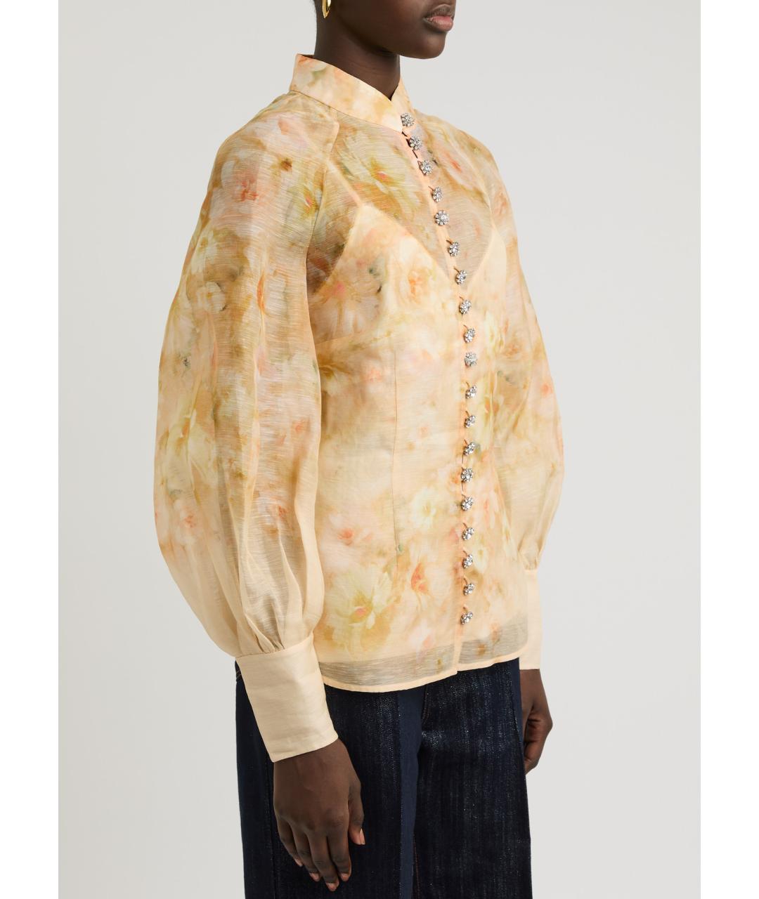 ZIMMERMANN Бежевая льняная блузы, фото 7