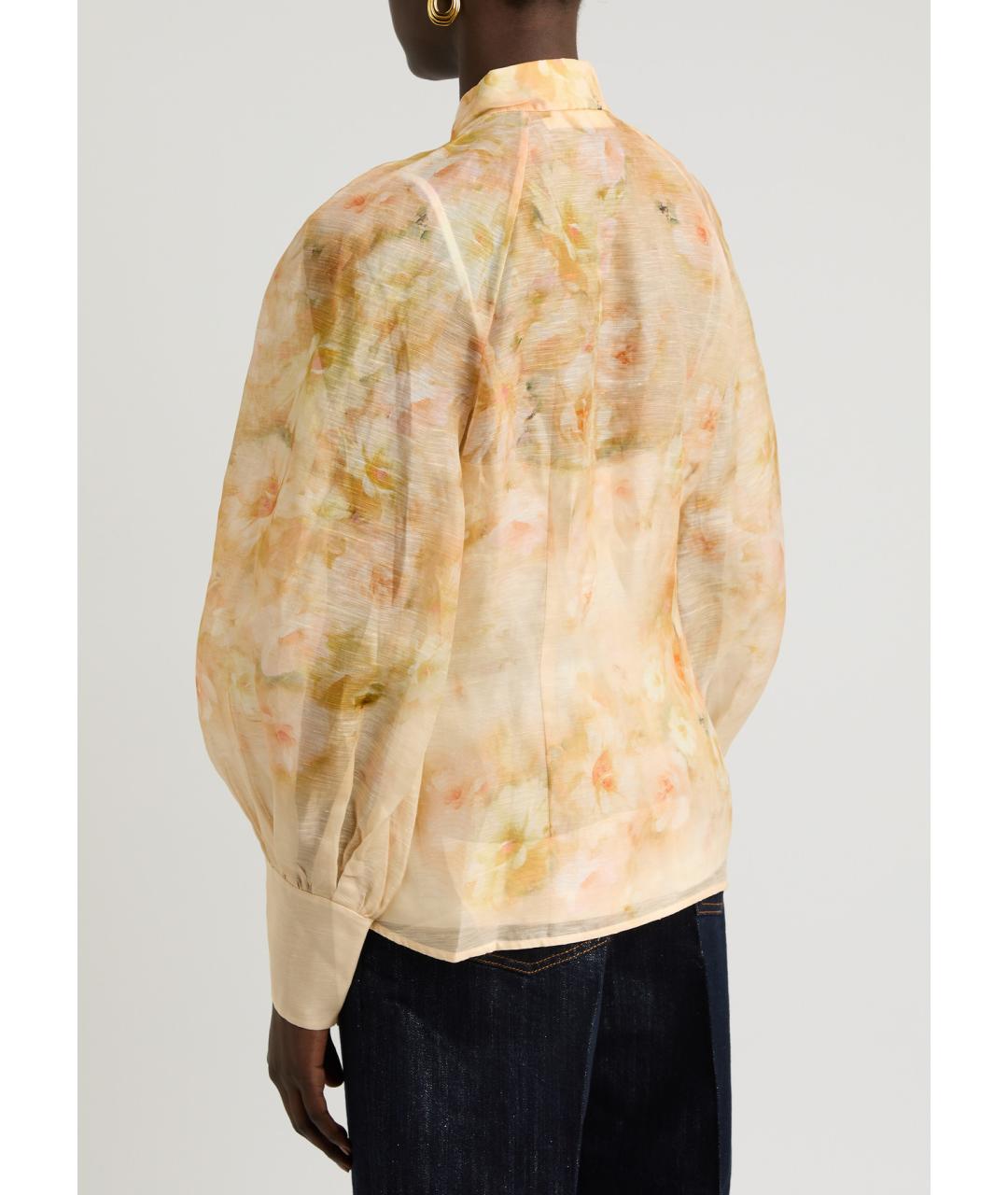 ZIMMERMANN Бежевая льняная блузы, фото 8