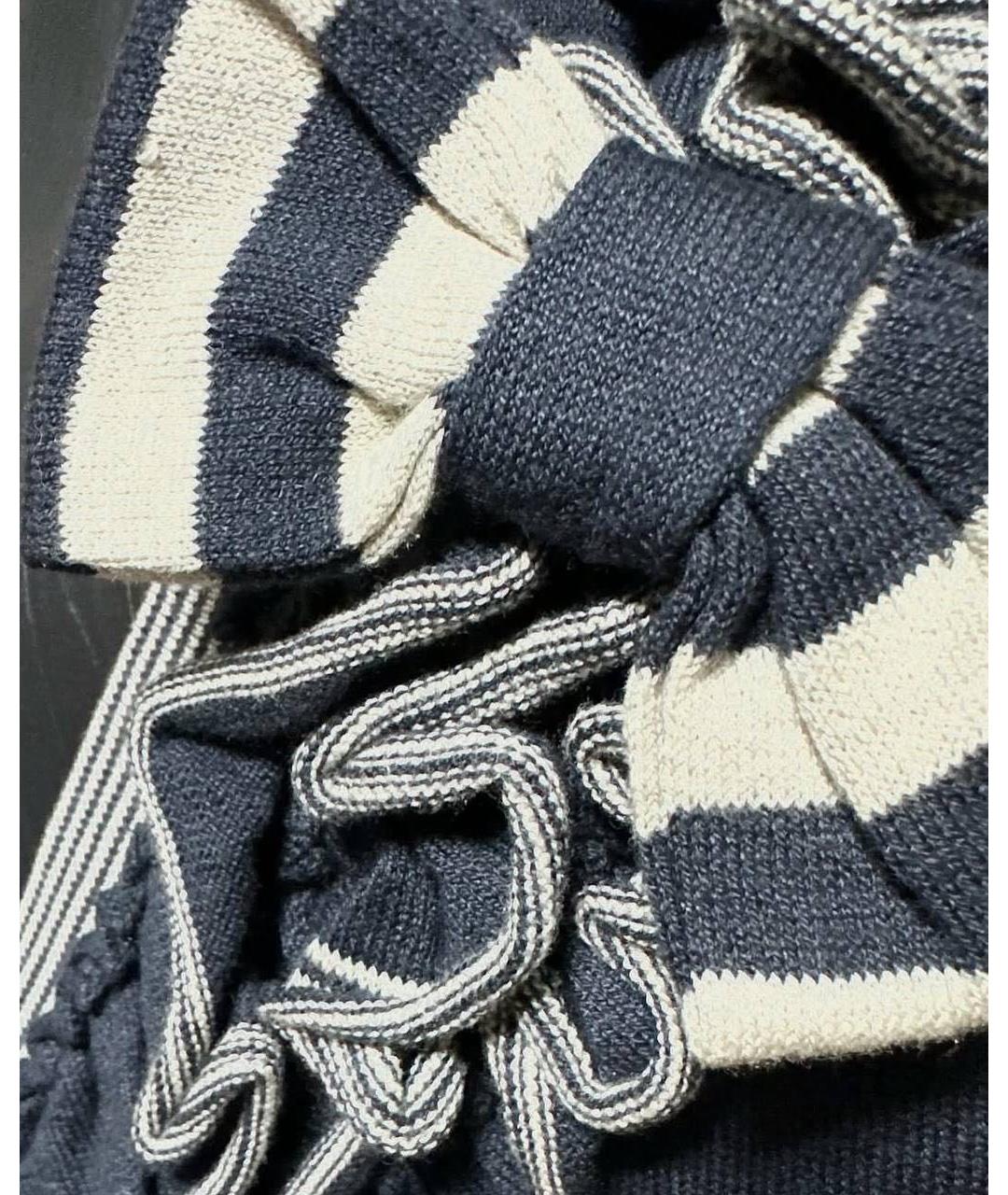 WEEKEND MAX MARA Темно-синий хлопковый кардиган, фото 3